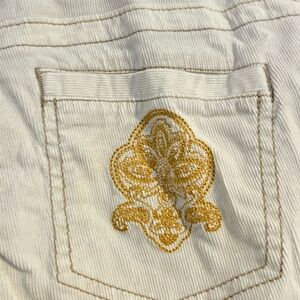 corduroy low rise jeans